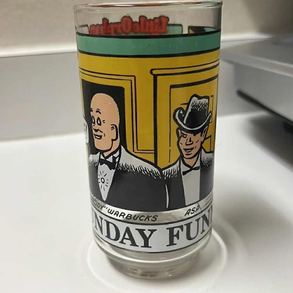 1976 Sunday Funnies 12 oz Collector's Glass, Little Orphan Annie by Harold Gray